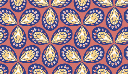 seamless geometric pattern from shamrock vector image