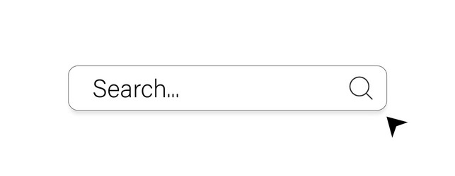 Search bar for ui button with arrow vector