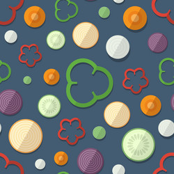 set of vegetables patterns in a flat style - mix vector image