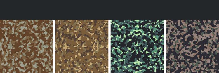 4 camouflage background set pattern design vector image