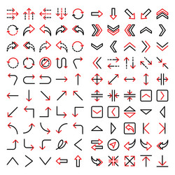 Arrows icon set include arrow symbol square rotate vector
