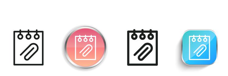 clip icon thin linear regular and button style vector image