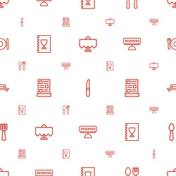 dining icons pattern seamless white background vector