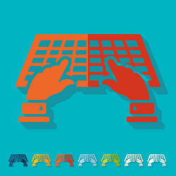 flat design using the keyboard vector image