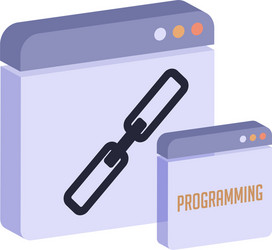 isolated adjunt programming vector image