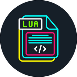 lua line multi color icon vector image