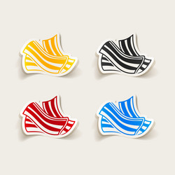 realistic design element bacon vector image