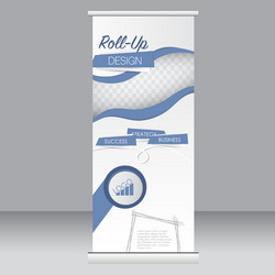 roll up banner stand template abstract background vector image