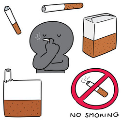 Set cigarettes vector