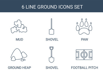6 ground icons Royalty Free Vector Image - VectorStock