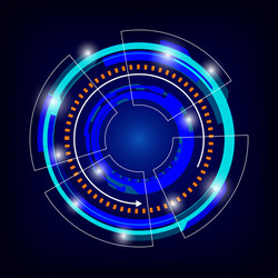 abstract digital circle loop technology vector