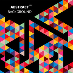 abstract of colorful pattern in geometric shapes vector image