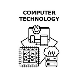 Computer technology icon vector