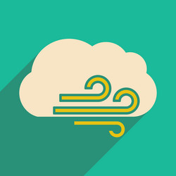 flat with shadow icon and mobile application cloud vector image