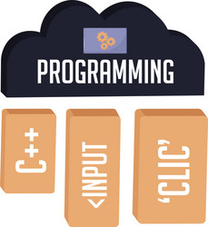 isolated input programming vector image