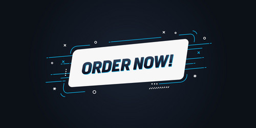sleek and modern order now call to action button w vector image