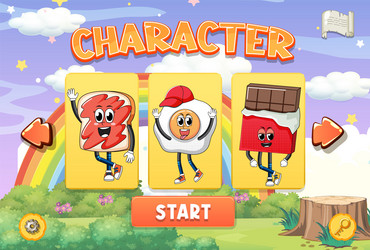a game background template with elements vector image