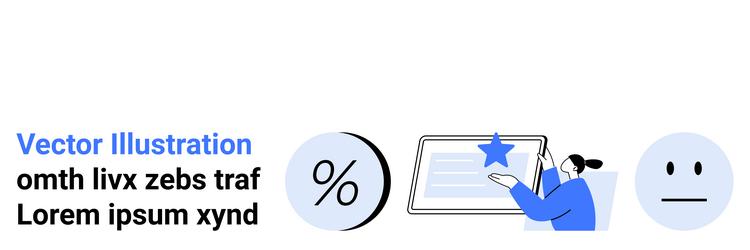 design featuring charts user interaction vector image