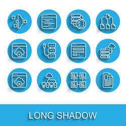 set line failed access cloud storage computer vector image