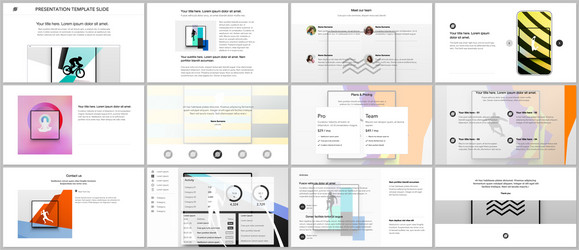 Templates for website design presentations vector