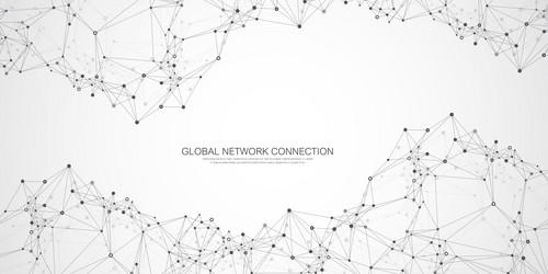 abstract tech network connection dots digital vector image