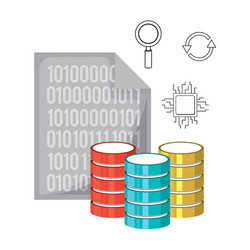 big data related icons image vector image
