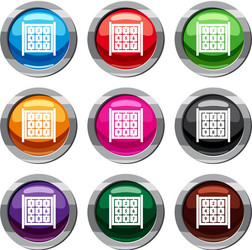 cubes with numbers on playground set 9 collection vector image