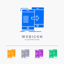 Data sharing sync synchronization syncing 5 color vector