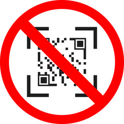 Entry without a qr code is prohibited vector