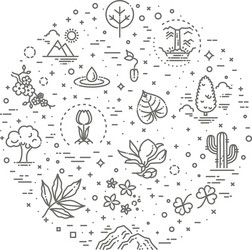 Big natural icon set Royalty Free Vector Image