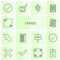 choice icons vector