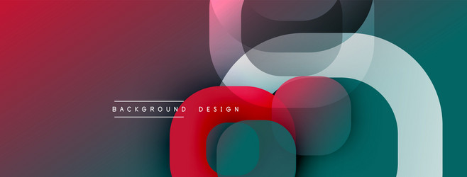 circular abstract design with overlapping vector image