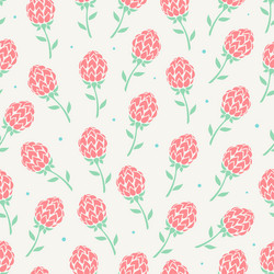 Cute pink flowers vector