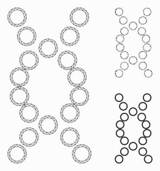 genome mesh wire frame model and triangle vector image