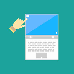 notebook computer icon vector image