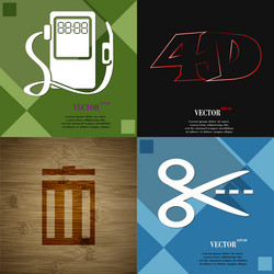 set of abstract backgrounds with different web vector image