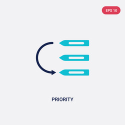 Two color priority icon from content concept vector