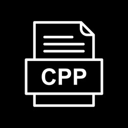 cpp file document icon vector