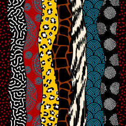 geometric abstract triangles pattern afro style vector image