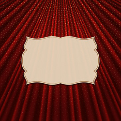 Red Polka Dot Frame on Textile Background vector image