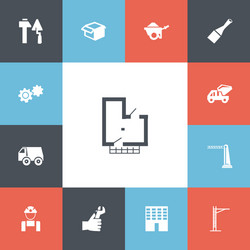 set of 13 editable structure icons includes vector image