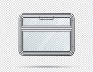 train window with handle isolated on checkered vector image