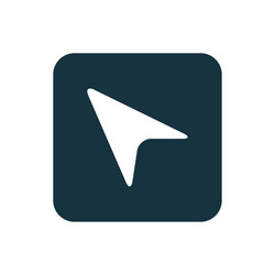 arrow pointer icon rounded squares button vector image