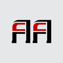 Aa initial handwriting logo with circle template Vector Image