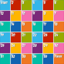 boardgame design with numbers in blocks vector image