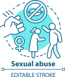 Sexual harassment assault and abuse incident Vector Image