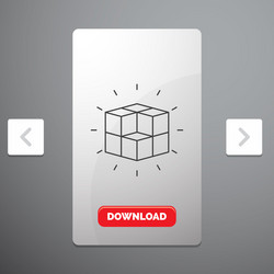 box labyrinth puzzle solution cube line icon vector image