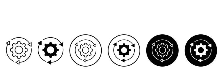 implementation icon set on white background vector image