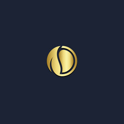 Happy man eco leaf beauty gold logo Royalty Free Vector