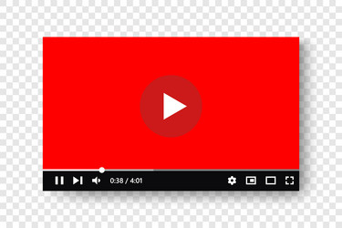 web video player interface design template vector image